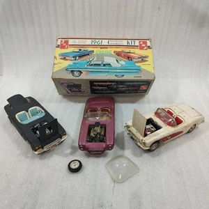 Raro kit modellino convertibile AMT SMP 3 in 1 1961 Chevy Corvette costruito con extra - Foto 1 di 17