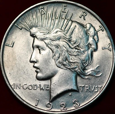 1923-D Denver Mint Silver Peace Dollar - Image 1 of 2