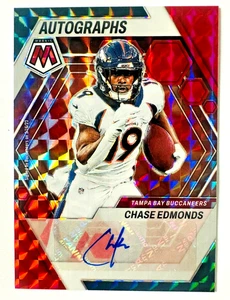 2023 Panini Mosaic Chase Edmonds AUTO Card RED Prizm SP #/199 Buccaneers! - Picture 1 of 3