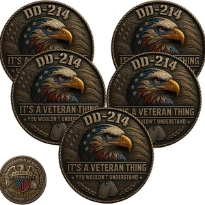DD-214 Veteran Thing Gedenkmünze US Veteran Challenge Coin (5 Stück) - Bild 1 von 6