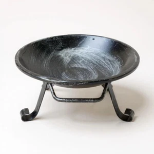 Braciere da Giardino in Ferro, 40 cm Diametro, 27 cm Altezza, Per fuoco NERO - Foto 1 di 6