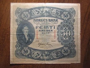 Noruega 1942 50 coronas - Imagen 1 de 2