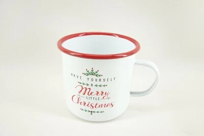 Taza de café ROBERT STANLEY Camping Lata Metal Esmaltada Feliz Navidad Foto 1 de 3