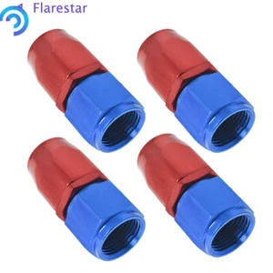 4x Adaptador de montaje de extremo de manguera recto giratorio de aluminio 6/8AN para manguera CPE azul y rojo - Imagen 1 de 9