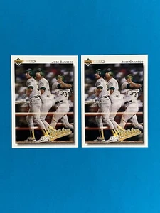 Jose Canseco #333 Oberdeck 1992 Baseball Karte Lot Leichtathletik Dreifachbelichtung - Bild 1 von 2