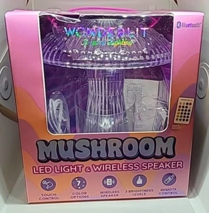 Wonderlit Beyond Lighting Mushroom LED Light & Bluetooth Wireless Speaker Remote - Picture 1 of 10