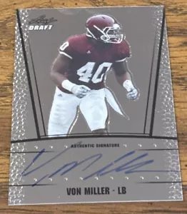 2011 Von Miller Leaf Draft Rookie Card RC AUTO! CLEAN!! - Picture 1 of 7