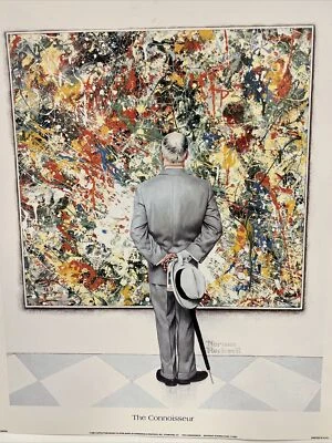 Norman Rockwell, The Connoisseur, Collectibles, Vintage, prints wall art posters - Image 1 of 4