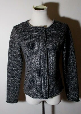 GAP Gray Black Full Zip Fleece Jacket Size S - Image 1 of 4