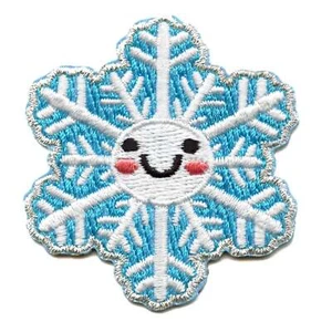 Kawaii Snowflake Patch Christmas Embroidered Iron On - Picture 1 of 2