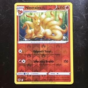 Pokémon TCG Ninetales Sword & Shield - Silver Tempest 018/195 Reverse Holo - Picture 1 of 3