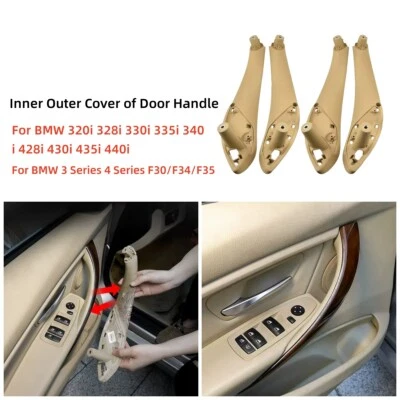 4X Inner Door Panel Handle Pull Trim Cover For BMW 320i 328i 330i 335i 340i 428i Foto 1 de 4