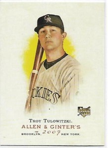 2007 Topps Allen and Ginter #75 Troy Tulowitzki RC Rookie Colorado Rockies 29194