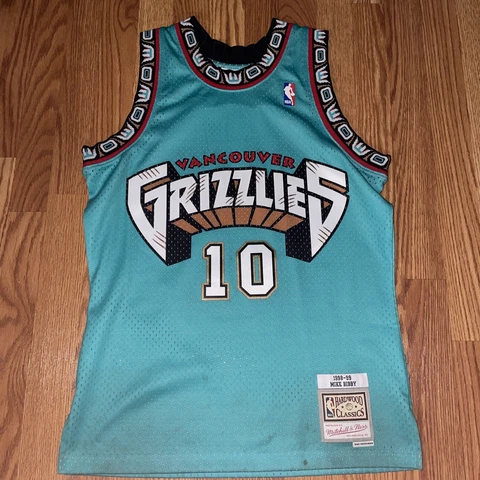 Mitchell Ness NBA Swingman Teal Road Jersey Grizzlies 98 Bibby Mens Size Medium Cover