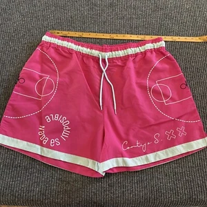 Behind Her Label Shorts Womens L Pink Basketball Foot Locker - Picture 1 of 10