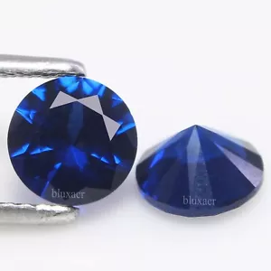 Par de piedras preciosas sin calentar de zafiro azul Montana certificado natural 4x4 mm - Imagen 1 de 5