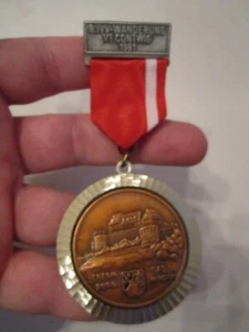 1981 WANDERUNG VT CONTWIG EDERNBERG MEDAL  - 4 1/2" LONG - HEAVY - LOT C - Picture 1 of 2