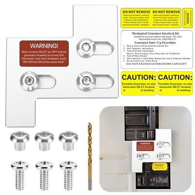 Generator Interlock Kit Compatible with General Electric GE 150 or 200 Amp Panel - Image 1 of 4