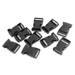 10 Pcs 1" 2.5CM Breite Plastik Sicherheit Schnellverschluss Schnallen Schwarz - Bild 1 von 1