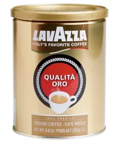 LAVAZZA QUALITA ORO Premium Ground Coffee Medium Roast Arabica Tin 250g 8.8oz - Picture 1 of 1