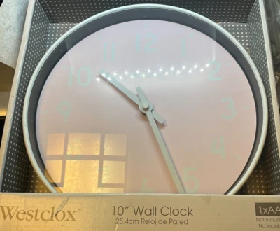 Nuevo reloj de pared Westclox 10 pulgadas stock antiguo, modelo 32954PK, caja original sin abrir Foto 1 de 4