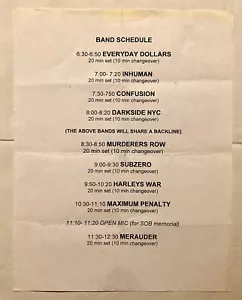 MERAUDER MAXIMUM PENALTY HARLEYS LAW + RARE SHOW PLANE 9/1/07 LUNA LOUNGE NYC - Bild 1 von 2