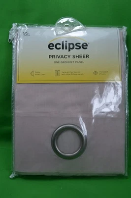 Eclipse Privacy Sheer Curtain Panel,Blush Pink,One Grommet Panel,54 x 95" - Image 1 of 2
