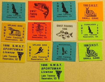 Lake Traverse Reservation Group of 1995&96 Hunting Fishiing Stamps MNH Bok5S1-12 - Image 1 of 2