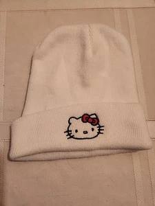 Hello Kitty Embroidered Beanie - White - Picture 1 of 2