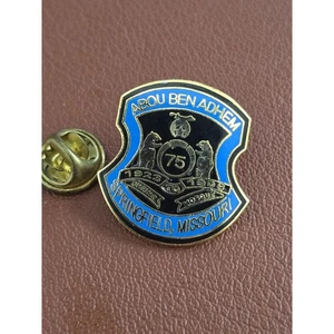 75 Year Anniversary Springfield Mo Shriners Vintage Enamel Pin - 23-98 - Picture 1 of 3
