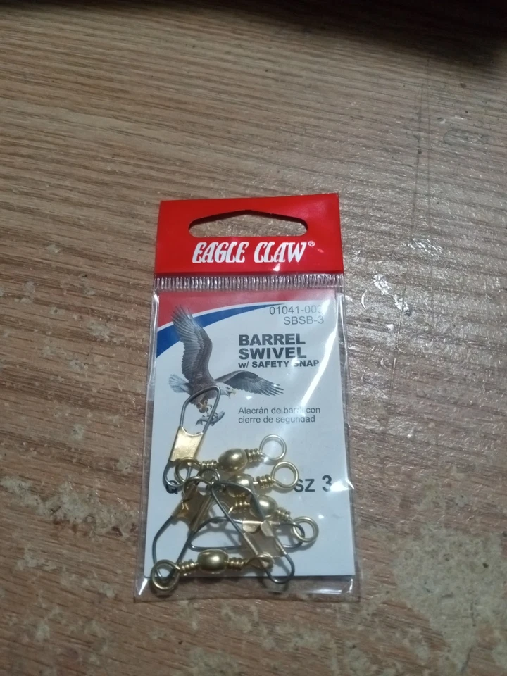 Eagle Claws Brass Barrel Swivels w/Snap - Size 3 - Image 1 of 1