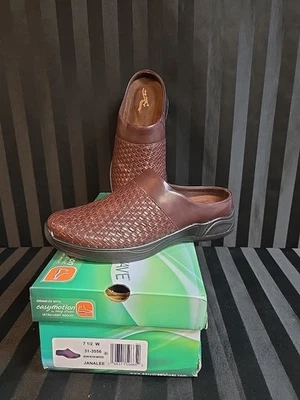 Easy Street Mujer US 7.5 Ancho Janalee Marrón Tejido Repujado Mulas Caja Dañada Foto 1 de 4