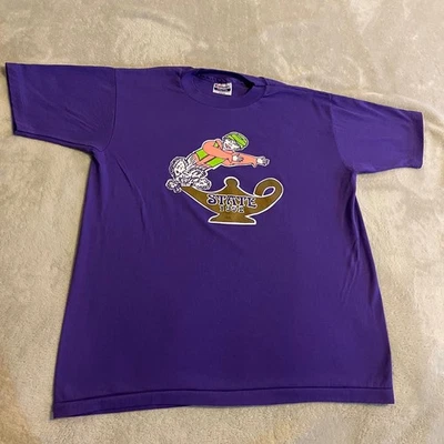 Vintage 1992 Arabian Nights State College Purple T-Shirt Hanes Fifty-Fifty Large - Image 1 of 4
