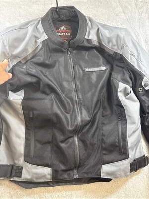 Tourmaster Draft Air V4 Jacket Black And Grey With Elbow And Shoulders Guards - Image 1 of 4
