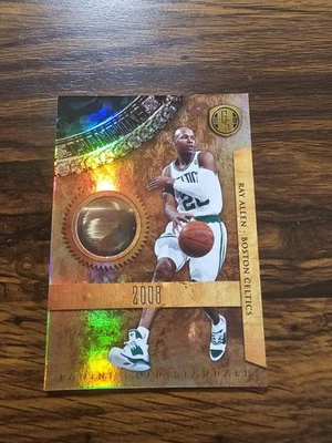 Anillos de oro Ray Allen 2010 Panini estándar de oro 14k tarjeta 1/8 #11 Celtics Foto 1 de 2