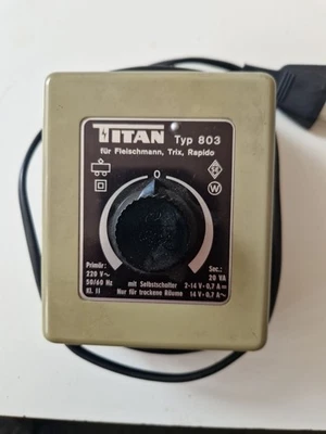 TITAN Typ 803 Trafo Fleischmann Trix Rapido 20VA Transformator Fahrregler Regler - Bild 1 von 2