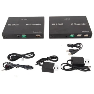 EU Plug KVM USB Extender 4K At 60Hz HD Multimedia Interface 2.0 Over CAT6 CAT FY - Afbeelding 1 van 24