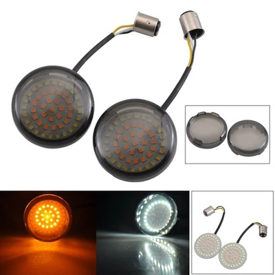 LED Turn Signal Lights 1157 Fit For Harley Touring Breakout Fat Boy Softail XL Foto 1 de 4