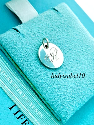 Подлинный Tiffany & Co письмо инициал алфавит Sm диск подвеска серебро w мешок - Изображение 1 из 4