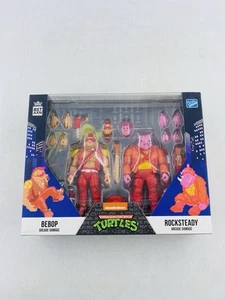 BST AXN Teenage Mutant Ninja Turtles SDCC 5" Bebop Rocksteady 2 pk Arcade Figure - Picture 1 of 8