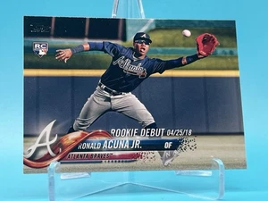 2018 Topps Update Series Ronald Acuna Jr. Rookie Debut RC #US252 Atlanta Braves - Picture 1 of 2