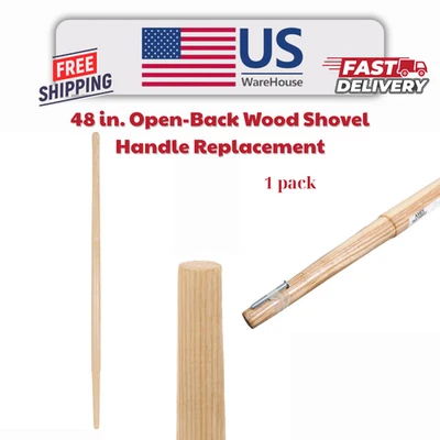 48 in. Open-Back Wood Shovel Handle Replacement - Image 1 of 4