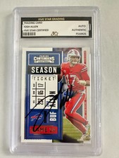 JOSH ALLEN Signed 2021 Panini Trading Card BUFFALO BILLS