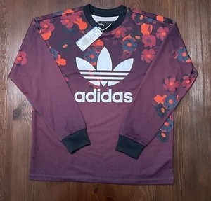 Women's Size XS Adidas x HER London Studios Floral Crewneck Sweater GC6836 - Picture 1 of 8