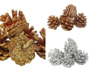 Pine Cones In 4 Colours Christmas Wreath Decorations Home Crafts - Picture 1 of 5
