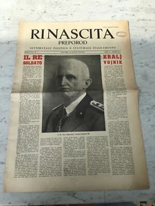 Old News Reborn Preporod Weekly Italian Croatian 1943 Old Newspaper - Picture 1 of 2
