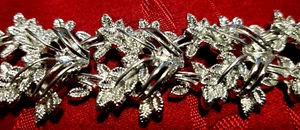 Vintage Bracelet Stunning Silvertone Crystals Large Width Statement EUC Bling - Picture 1 of 9