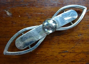 antique art deco chrome geometric double dress belt buckle clasp -A68 - Picture 1 of 4