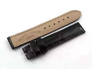 Correa Franck Muller Real Cocodrilo Negro 14/14mm Hebilla Espiga Mujer New - Imagen 1 de 4