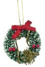 Dolls House Decorated Snowy Christmas Wreath Miniature 1:12 Christmas Accessory